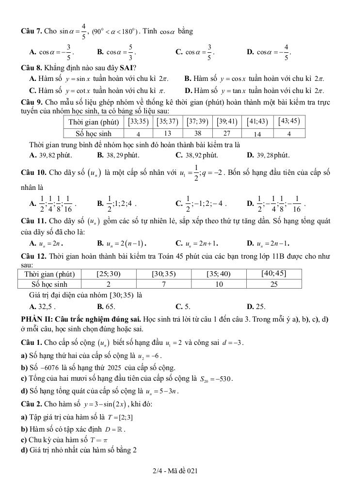 đề giữa học kỳ 1 toán 11 năm 2025 – 2026 trường thpt ngô gia tự 1 – đắk lắk 1