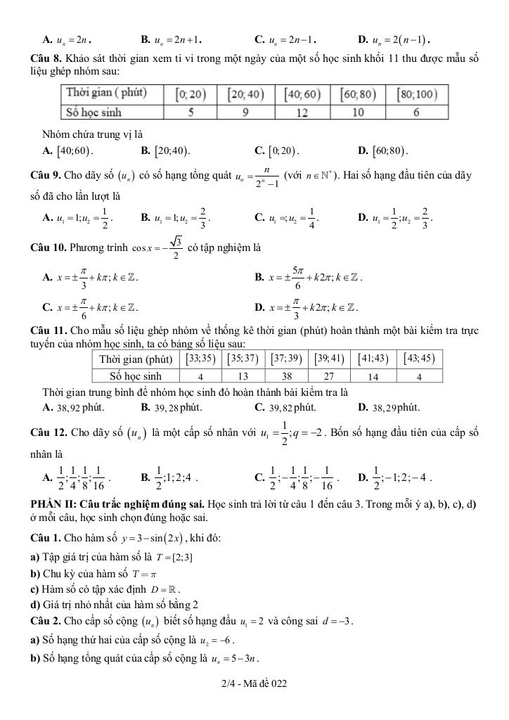 đề giữa học kỳ 1 toán 11 năm 2025 – 2026 trường thpt ngô gia tự 1 – đắk lắk 5