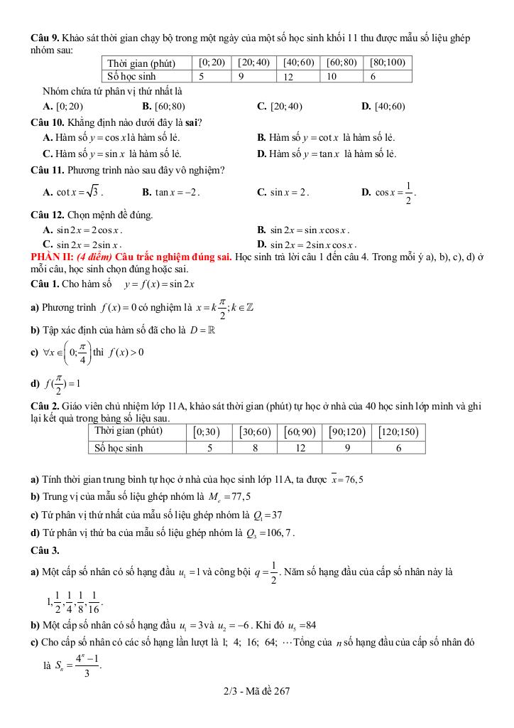đề giữa học kỳ 1 toán 11 năm 2025 – 2026 trường thpt nguyễn công trứ – đắk lắk 4