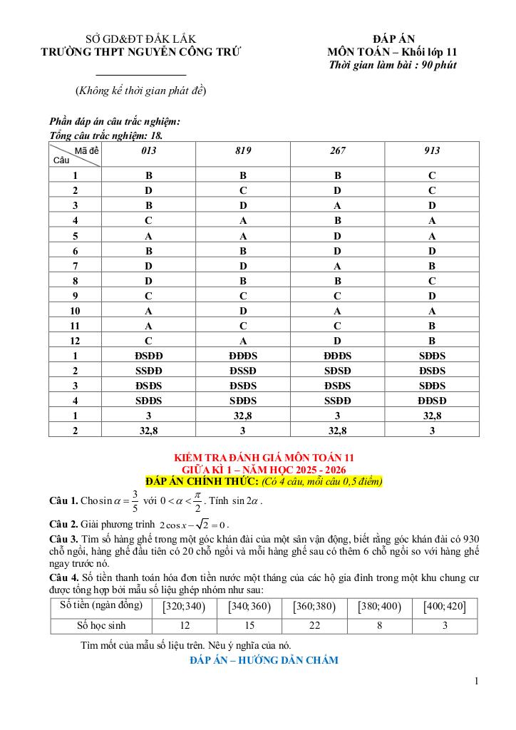 đề giữa học kỳ 1 toán 11 năm 2025 – 2026 trường thpt nguyễn công trứ – đắk lắk 6