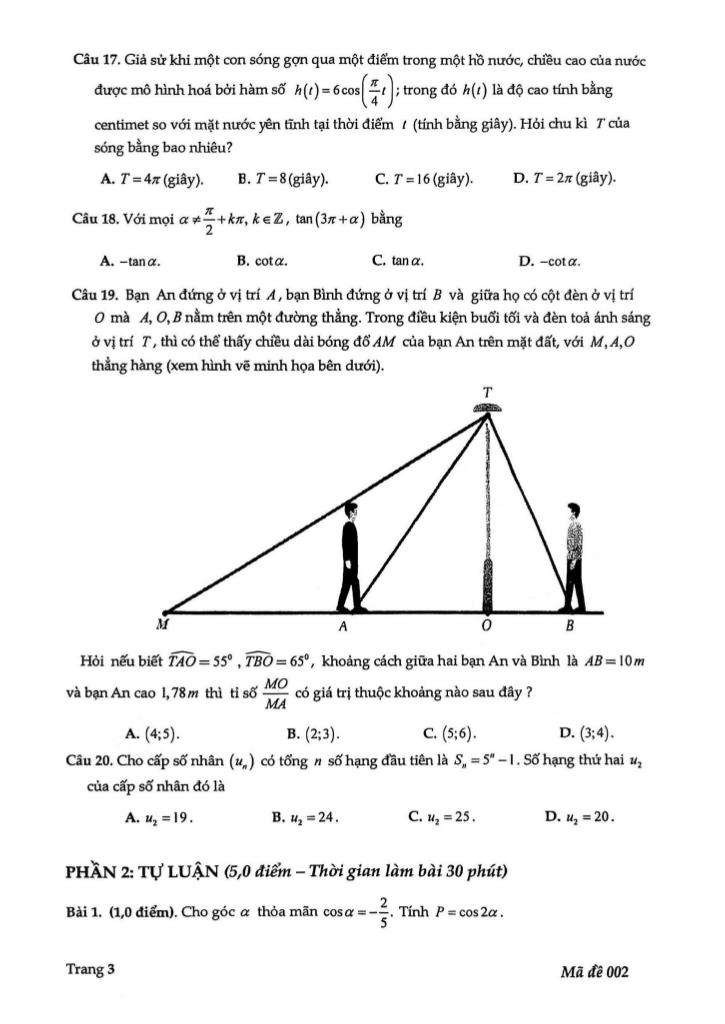 đề giữa học kỳ 1 toán 11 năm 2025 – 2026 trường thpt phan đình phùng – hà nội 2