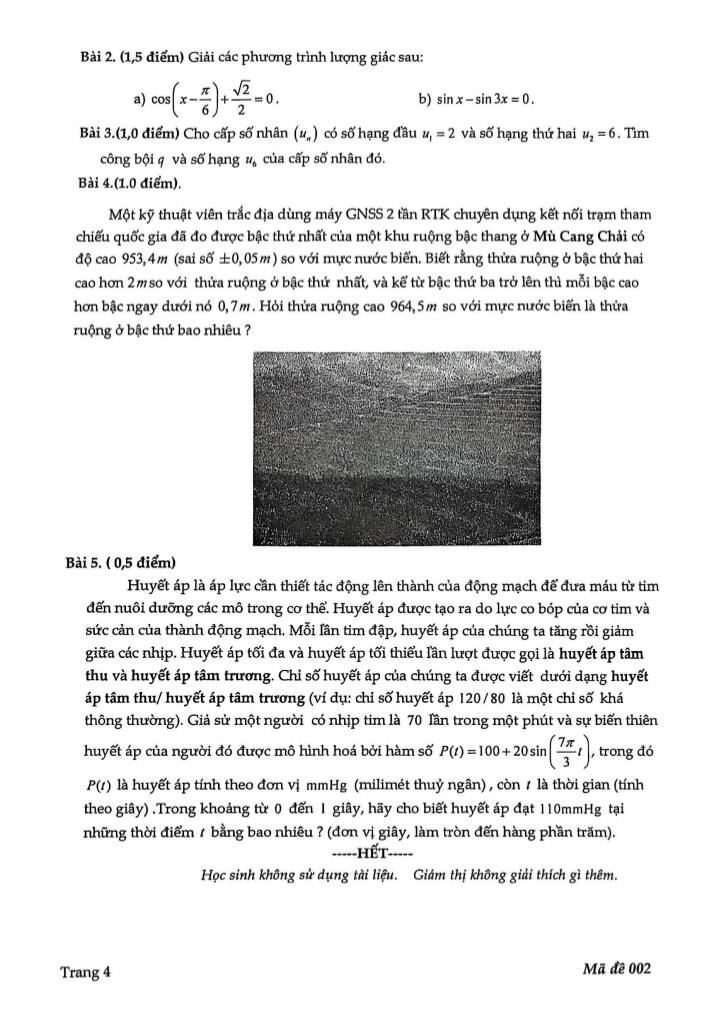 đề giữa học kỳ 1 toán 11 năm 2025 – 2026 trường thpt phan đình phùng – hà nội 3