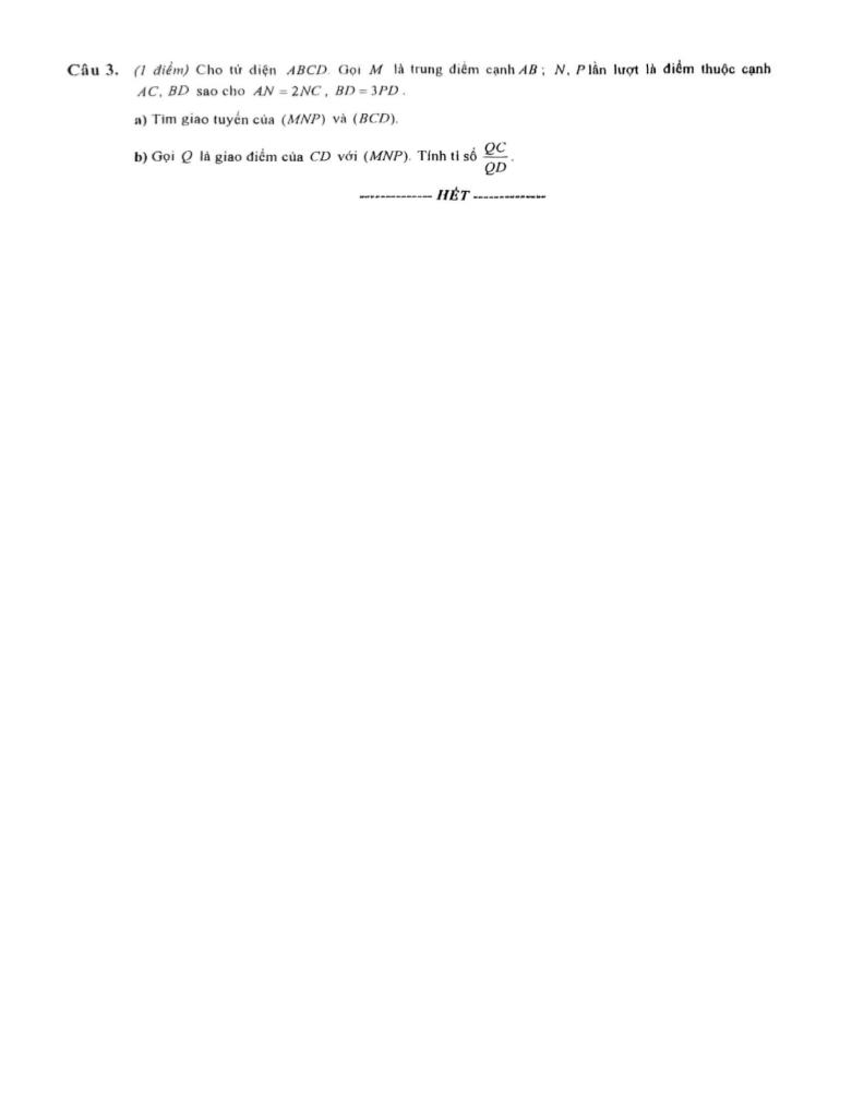 đề giữa học kỳ 1 toán 11 năm 2025 – 2026 trường thpt việt đức – hà nội 3