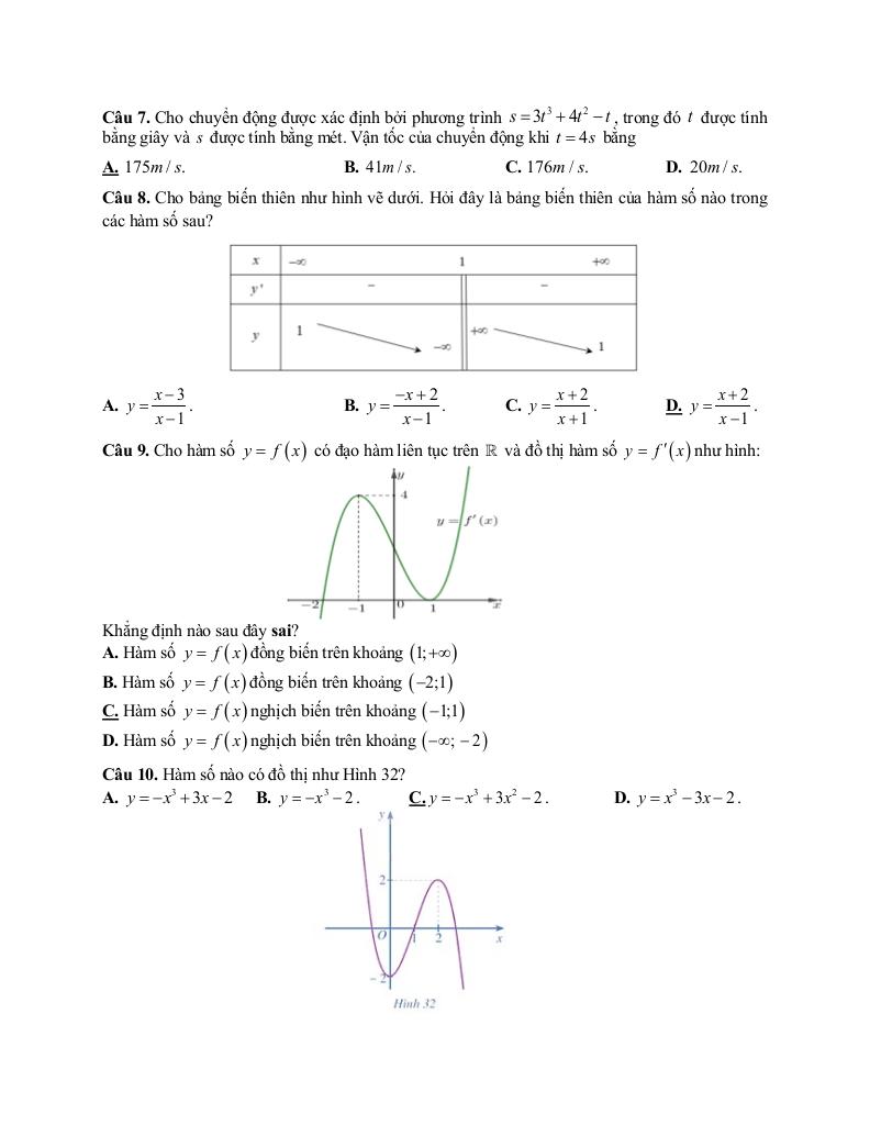 đề giữa học kỳ 1 toán 12 năm 2025 – 2026 trường thpt đào sơn tây – tp hcm 1