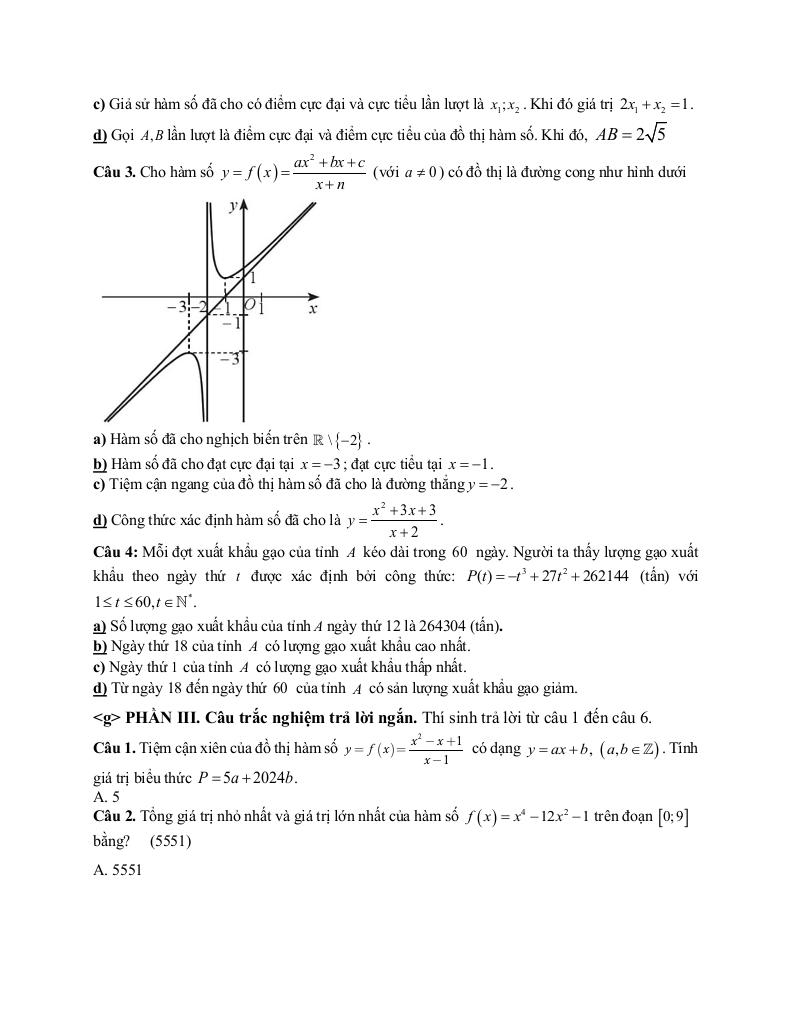 đề giữa học kỳ 1 toán 12 năm 2025 – 2026 trường thpt đào sơn tây – tp hcm 3