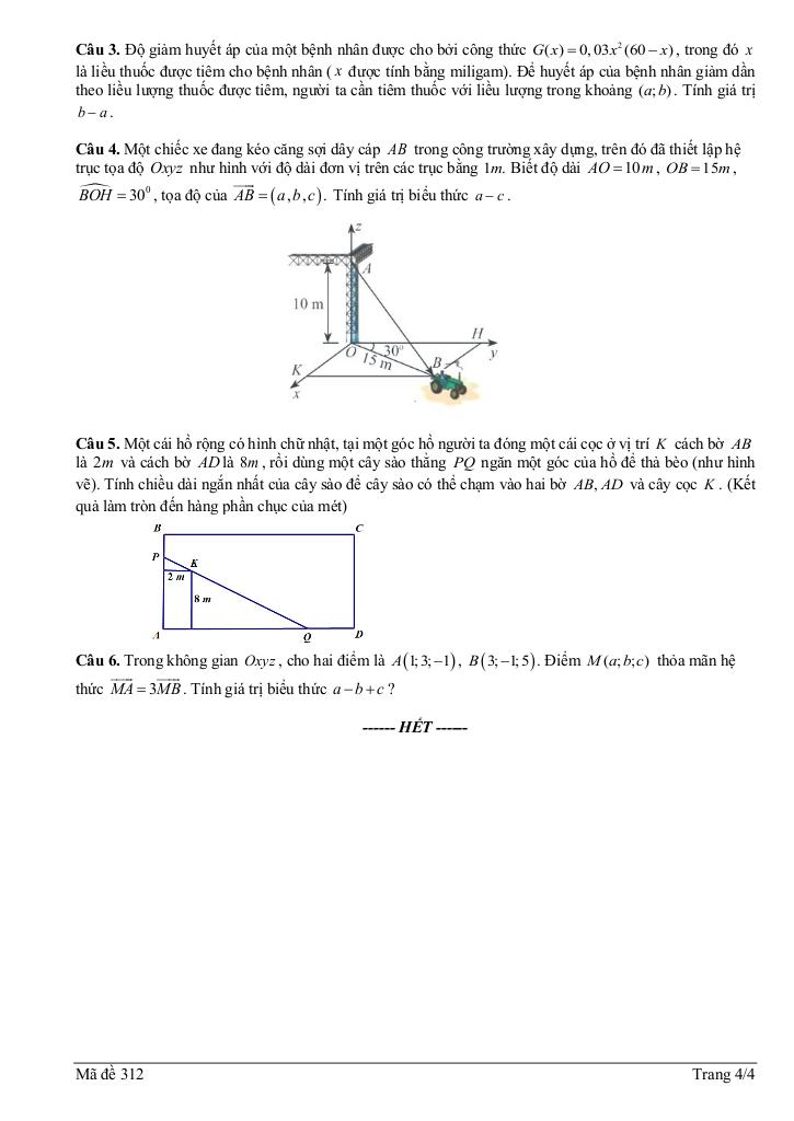 đề giữa học kỳ 1 toán 12 năm 2025 – 2026 trường thpt huỳnh thúc kháng – nghệ an 7