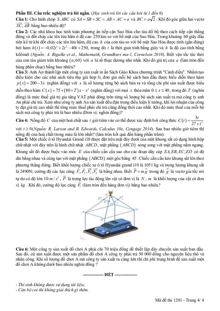 đề giữa học kỳ 1 toán 12 năm 2025 – 2026 trường thpt lê quý đôn – ninh bình 3