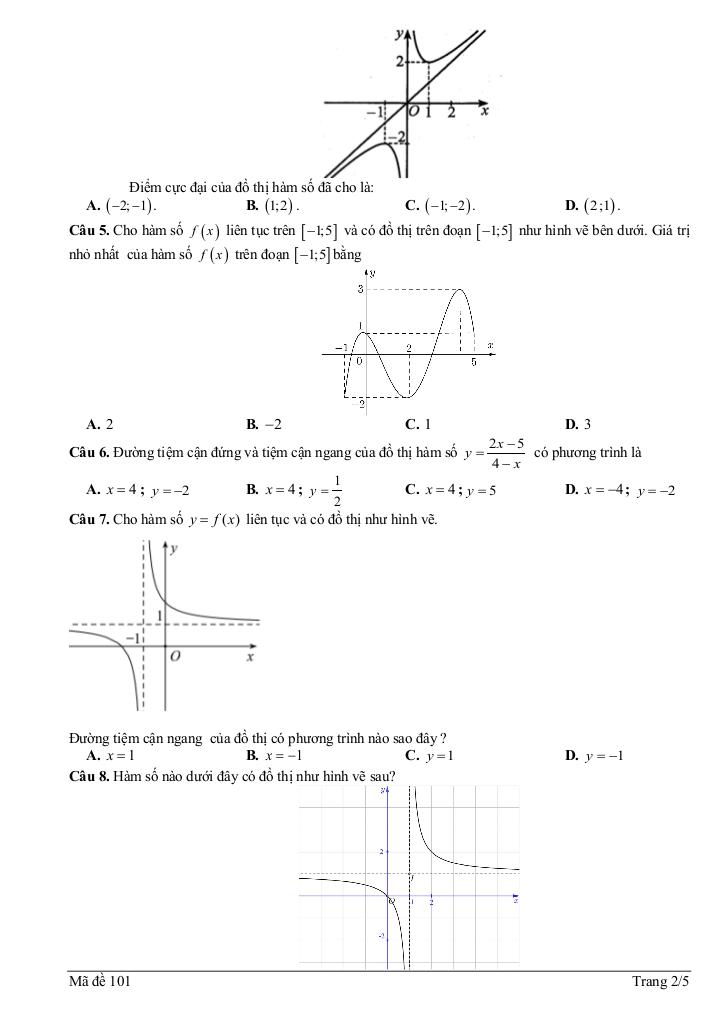 đề giữa học kỳ 1 toán 12 năm 2025 – 2026 trường thpt lý tự trọng – đà nẵng 1