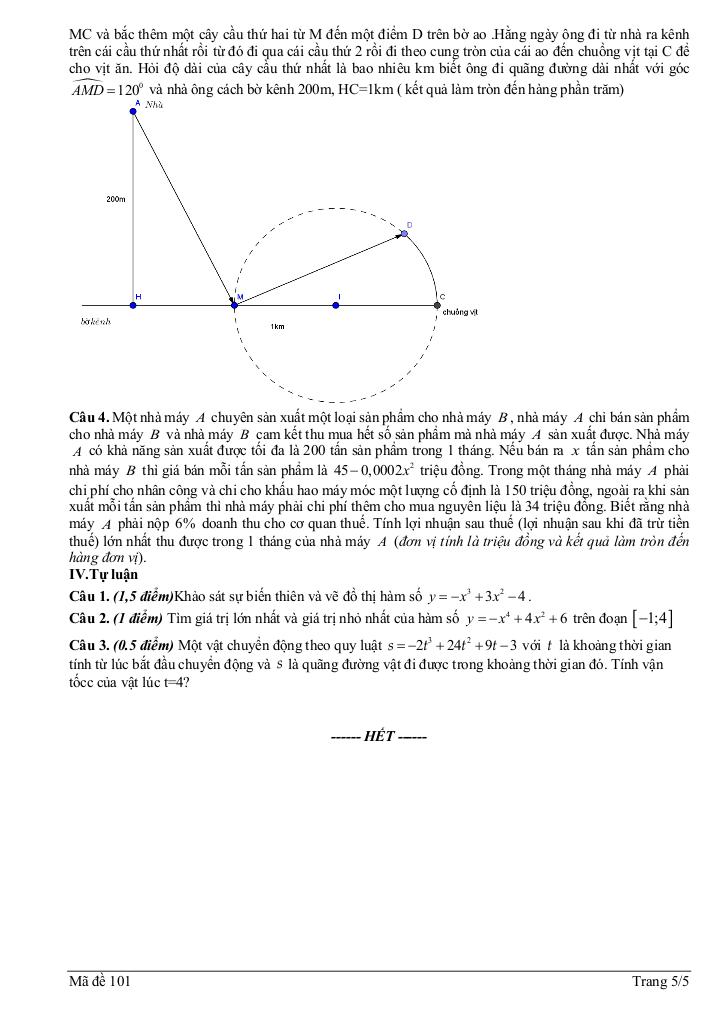 đề giữa học kỳ 1 toán 12 năm 2025 – 2026 trường thpt lý tự trọng – đà nẵng 4