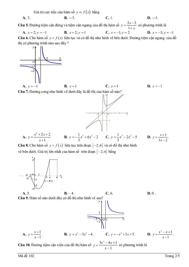 đề giữa học kỳ 1 toán 12 năm 2025 – 2026 trường thpt lý tự trọng – đà nẵng 6