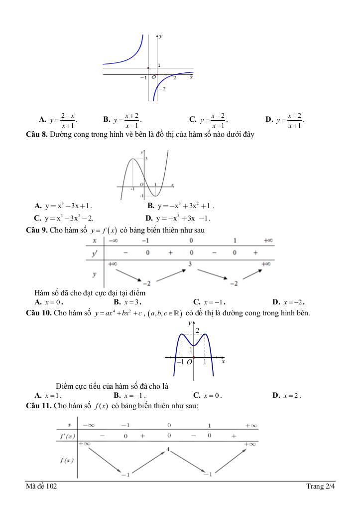 đề giữa học kỳ 1 toán 12 năm 2025 – 2026 trường thpt phan ngọc hiển – cà mau 5