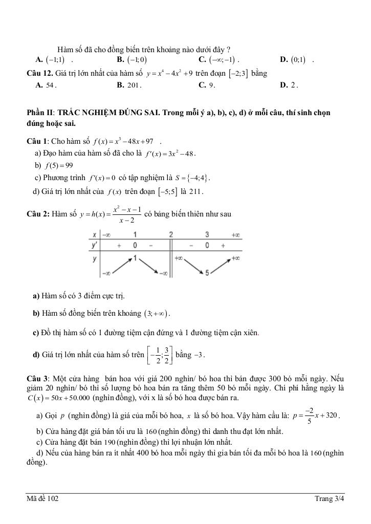đề giữa học kỳ 1 toán 12 năm 2025 – 2026 trường thpt phan ngọc hiển – cà mau 6
