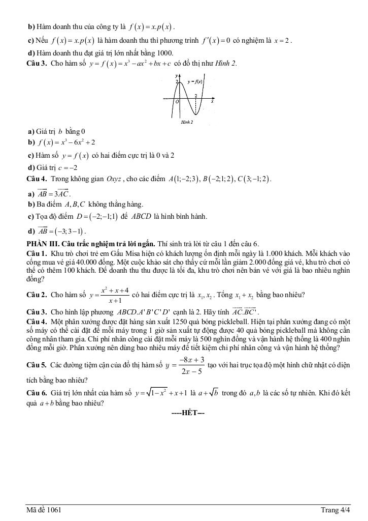 đề giữa học kỳ 1 toán 12 năm 2025 – 2026 trường thpt tân yên 1 – bắc ninh 3