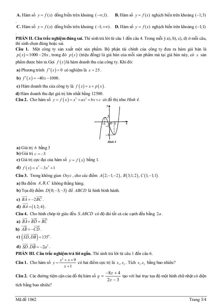 đề giữa học kỳ 1 toán 12 năm 2025 – 2026 trường thpt tân yên 1 – bắc ninh 6