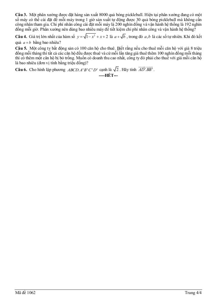 đề giữa học kỳ 1 toán 12 năm 2025 – 2026 trường thpt tân yên 1 – bắc ninh 7