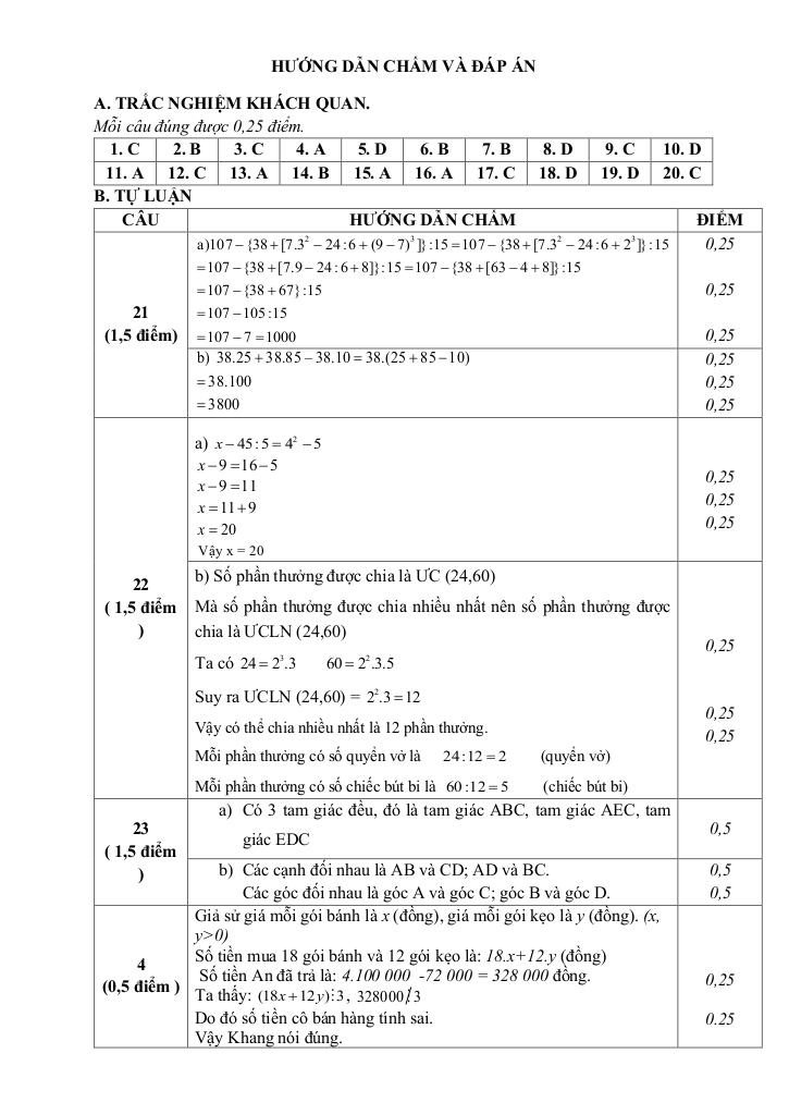 đề giữa học kỳ 1 toán 6 năm 2025 – 2026 trường th&thcs vạn an – bắc ninh 3