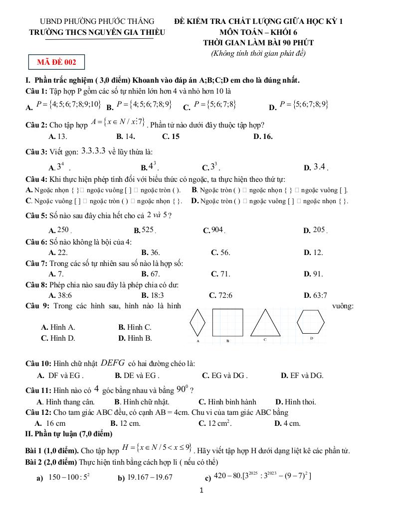 đề giữa học kỳ 1 toán 6 năm 2025 – 2026 trường thcs nguyễn gia thiều – tp hcm 8