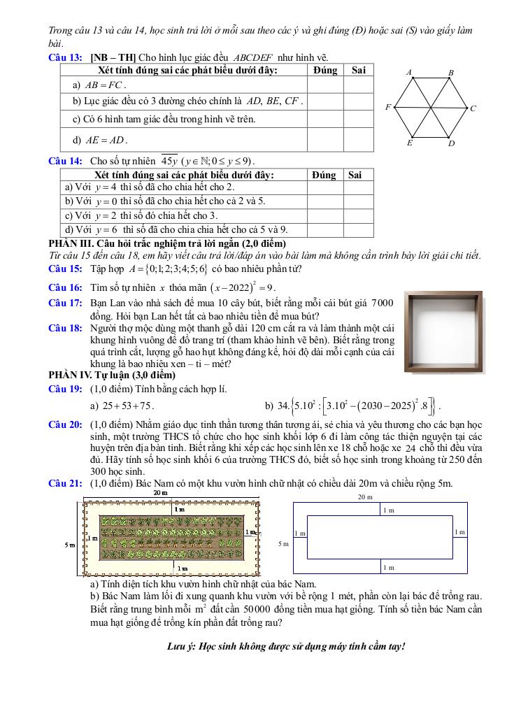 đề giữa học kỳ 1 toán 6 năm 2025 – 2026 trường thcs nguyễn văn cừ – đắk lắk 5