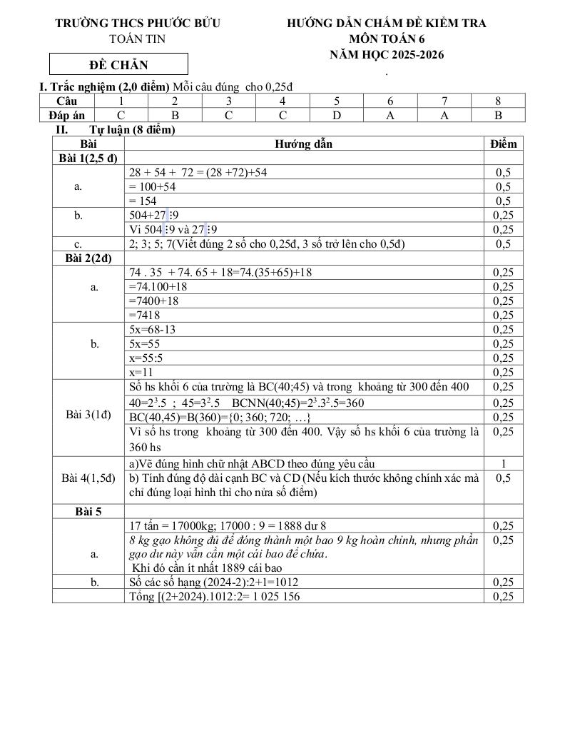 đề giữa học kỳ 1 toán 6 năm 2025 – 2026 trường thcs phước bửu – tp hcm 2