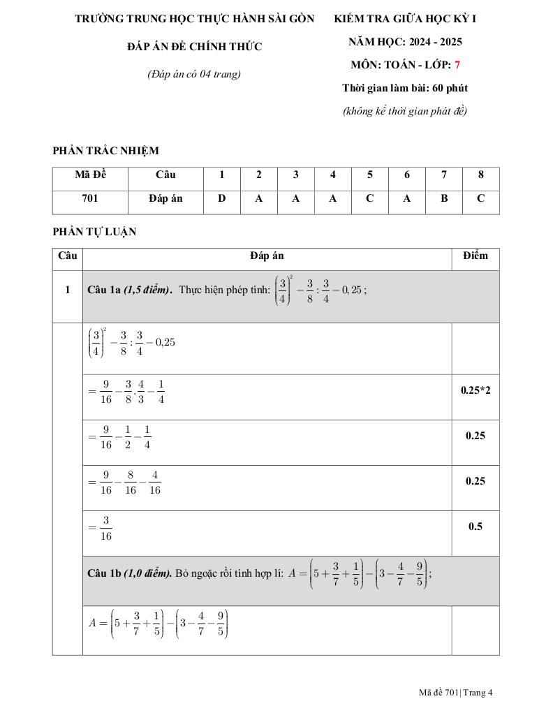đề giữa học kỳ 1 toán 7 năm 2024 – 2025 trường thực hành sài gòn – tp hcm 3