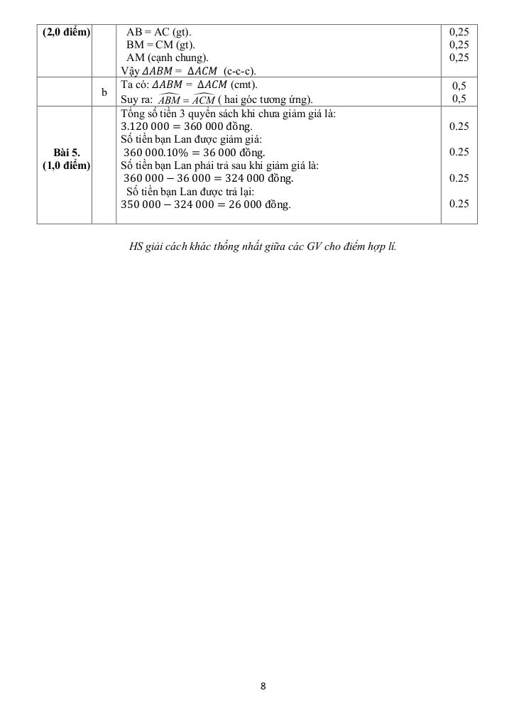 đề giữa học kỳ 1 toán 7 năm 2025 – 2026 trường thcs lý tự trọng – đà nẵng 7