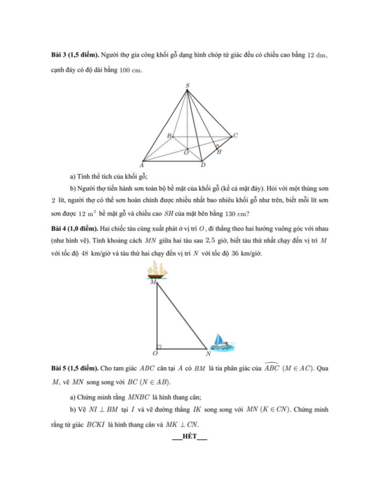 đề giữa học kỳ 1 toán 8 năm 2024 – 2025 trường thực hành sài gòn – tp hcm 2