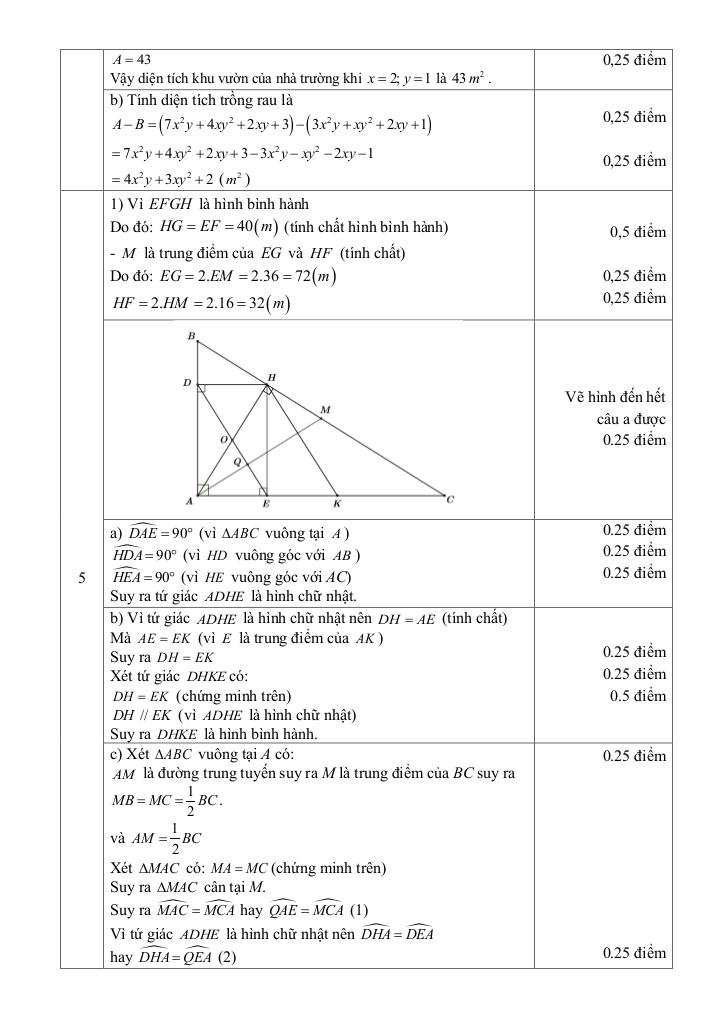 đề giữa học kỳ 1 toán 8 năm 2025 – 2026 trường thcs hoàng hoa thám – hà nội 3