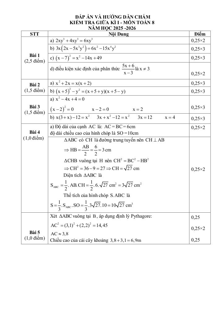 đề giữa học kỳ 1 toán 8 năm 2025 – 2026 trường thcs nguyễn gia thiều – tp hcm 1