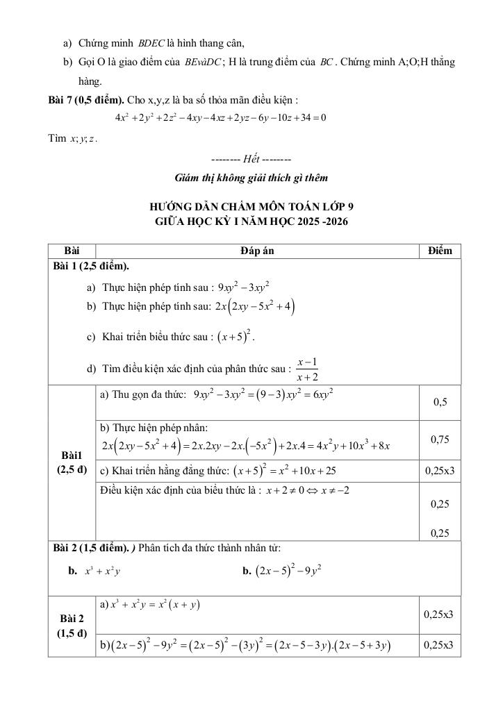 đề giữa học kỳ 1 toán 8 năm 2025 – 2026 trường thcs nguyễn gia thiều – tp hcm 8