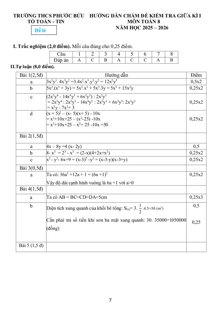 đề giữa học kỳ 1 toán 8 năm 2025 – 2026 trường thcs phước bửu – tp hcm 6