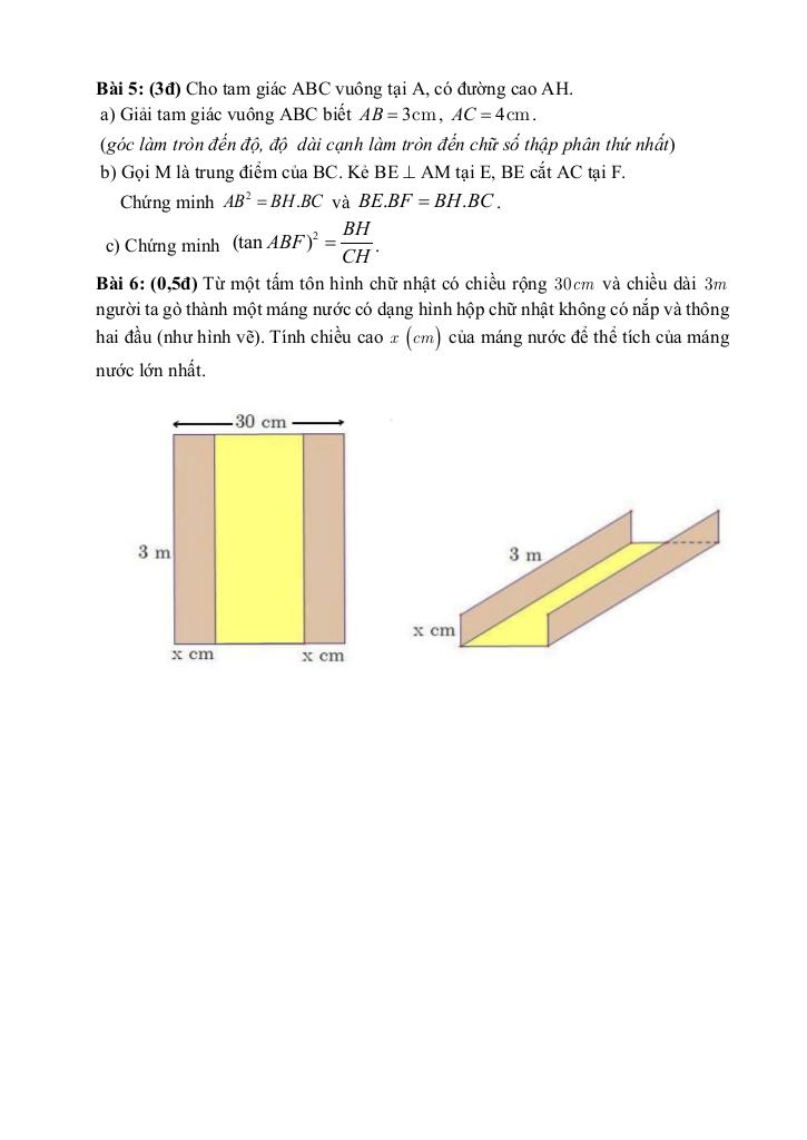 đề giữa học kỳ 1 toán 9 năm 2025 – 2026 trường thcs chuyên mỹ – hà nội 5