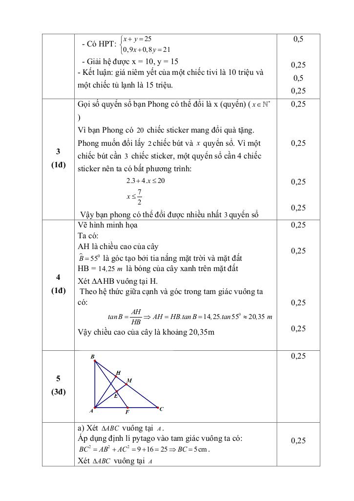 đề giữa học kỳ 1 toán 9 năm 2025 – 2026 trường thcs chuyên mỹ – hà nội 7