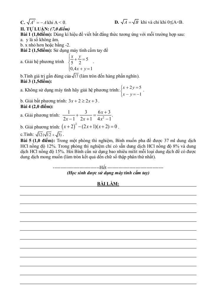 đề giữa học kỳ 1 toán 9 năm 2025 – 2026 trường thcs lý tự trọng – đà nẵng 4