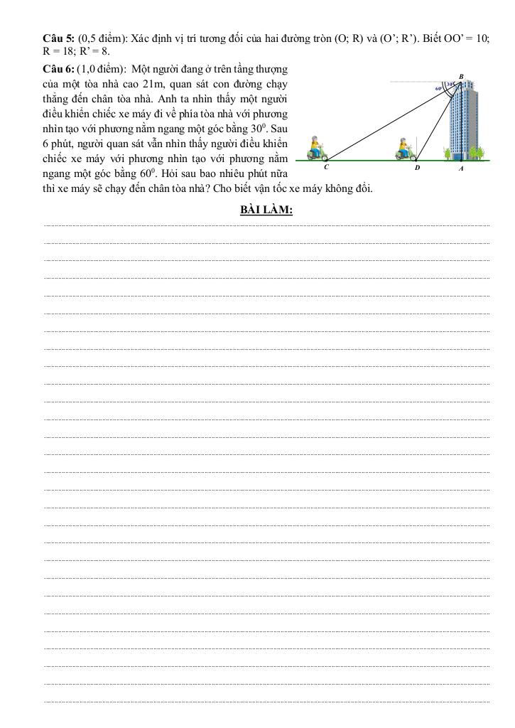 đề giữa học kỳ 1 toán 9 năm 2025 – 2026 trường thcs phước bửu – tp hcm 8
