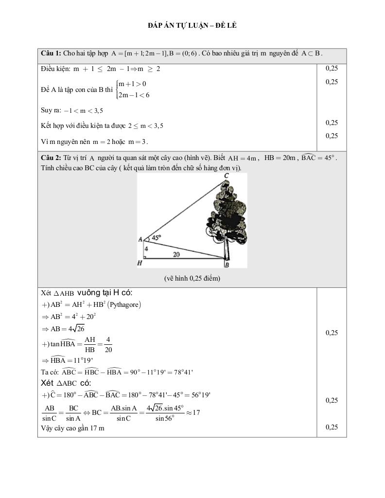 đề giữa kì 1 toán 10 năm 2025 – 2026 trường thpt chu văn an – thái nguyên 8