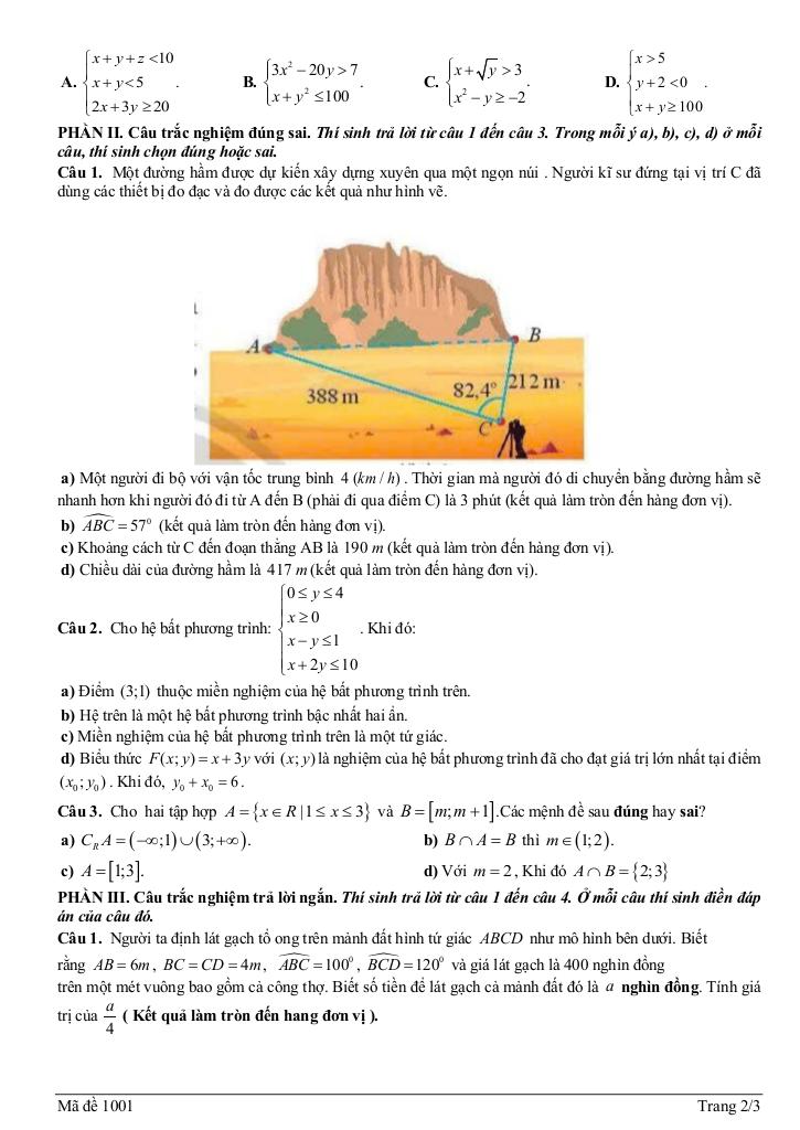 đề giữa kì 1 toán 10 năm 2025 – 2026 trường thpt lạng giang 1 – bắc ninh 1