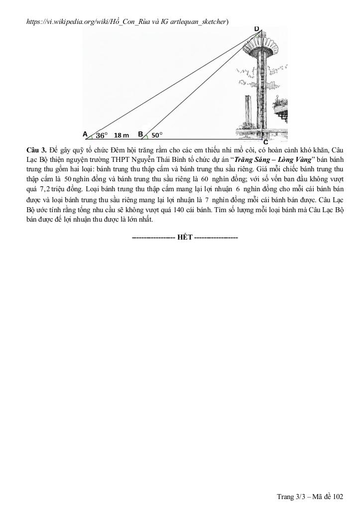 đề giữa kì 1 toán 10 năm 2025 – 2026 trường thpt nguyễn thái bình – đà nẵng 5