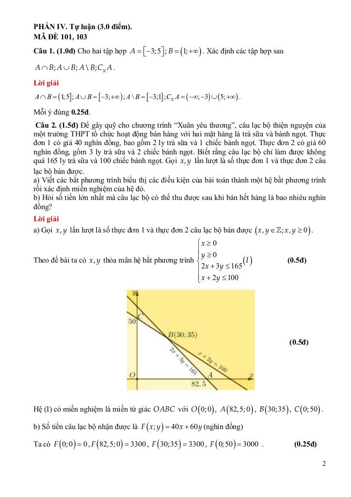đề giữa kì 1 toán 10 năm 2025 – 2026 trường thpt tôn thất tùng – đà nẵng 7