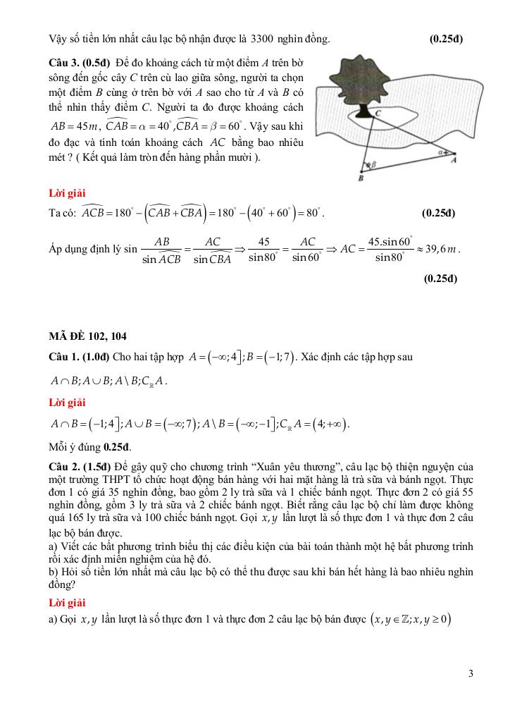 đề giữa kì 1 toán 10 năm 2025 – 2026 trường thpt tôn thất tùng – đà nẵng 8