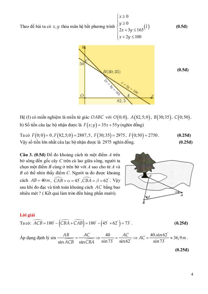 đề giữa kì 1 toán 10 năm 2025 – 2026 trường thpt tôn thất tùng – đà nẵng 9