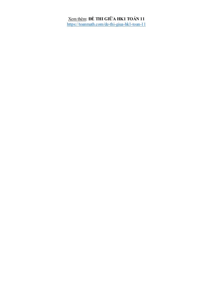 đề giữa kì 1 toán 11 năm 2025 – 2026 trường thpt chuyên vị thanh – cần thơ 5