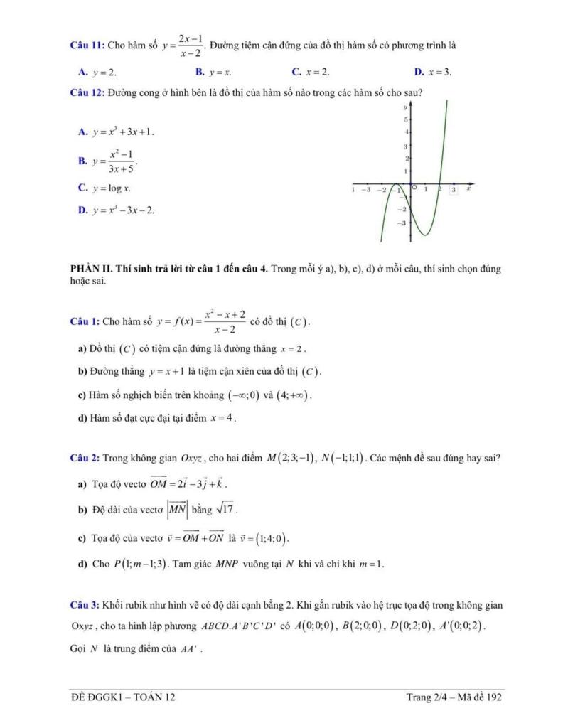 đề giữa kì 1 toán 12 năm 2025 – 2026 trường nguyễn khuyến – tp hcm 1