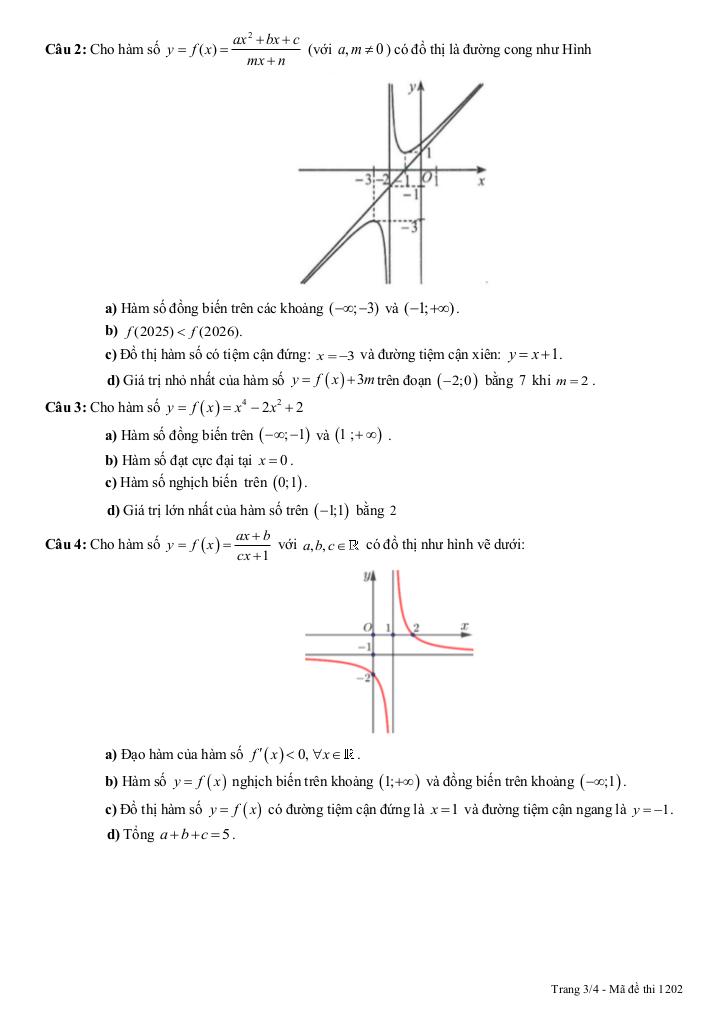 đề giữa kì 1 toán 12 năm 2025 – 2026 trường thpt lạng giang 1 – bắc ninh 6