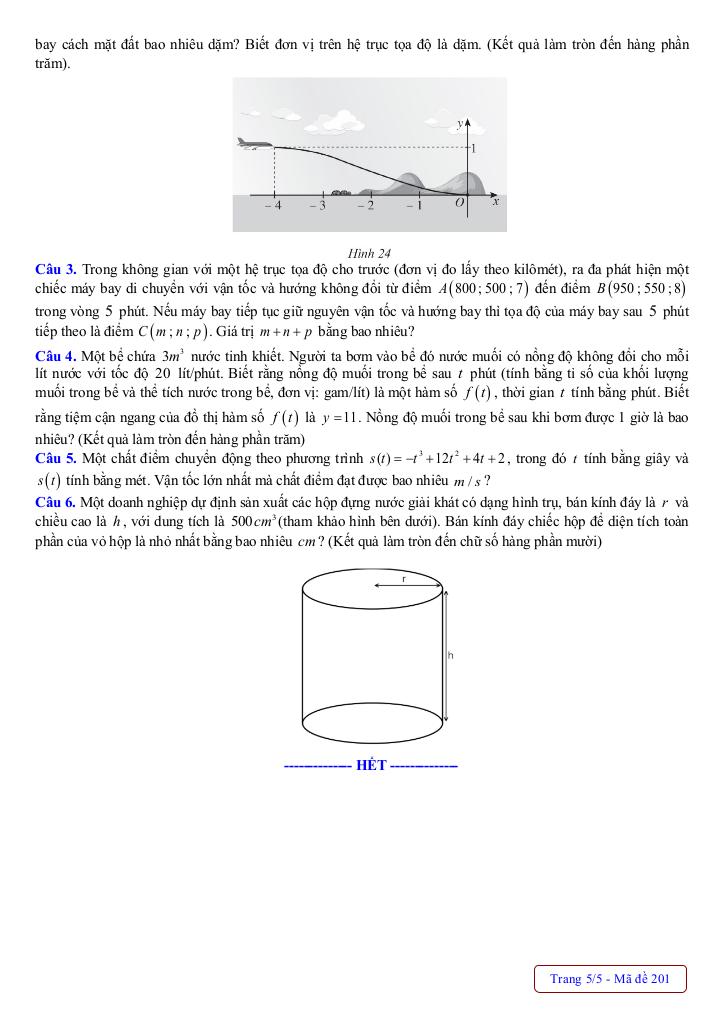 đề giữa kì 1 toán 12 năm 2025 – 2026 trường thpt phú bình – thái nguyên 9