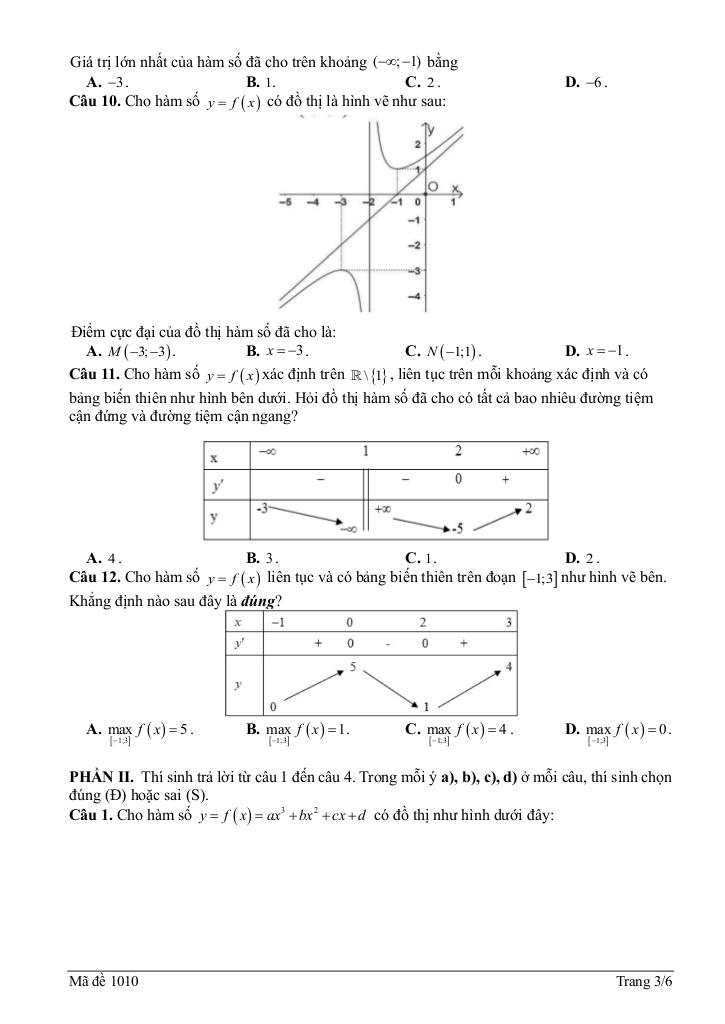 đề giữa kì 1 toán 12 năm 2025 – 2026 trường thpt thanh miện 2 – hải phòng 2