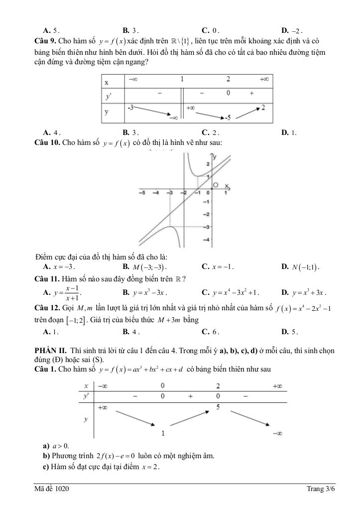 đề giữa kì 1 toán 12 năm 2025 – 2026 trường thpt thanh miện 2 – hải phòng 8