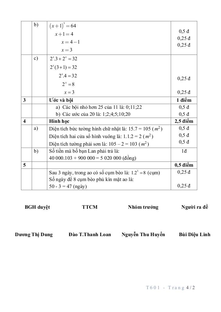 đề giữa kì 1 toán 6 năm 2024 – 2025 trường thcs thạch bàn – hà nội 3
