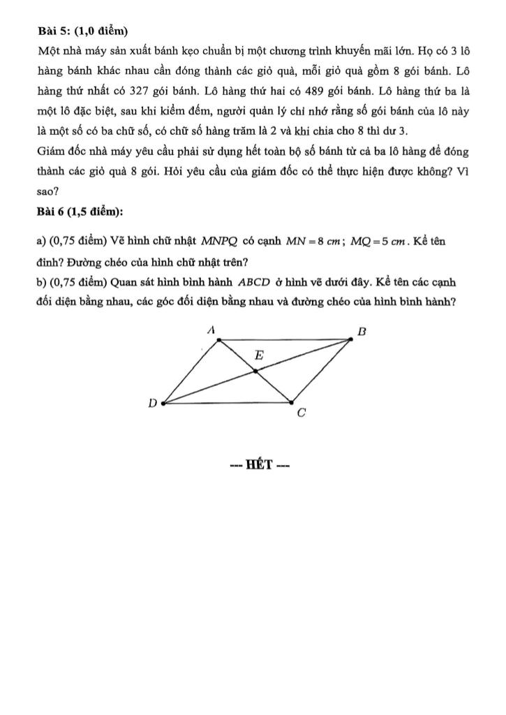 đề giữa kì 1 toán 6 năm 2025 – 2026 trường thcs quang trung – tp hcm 1