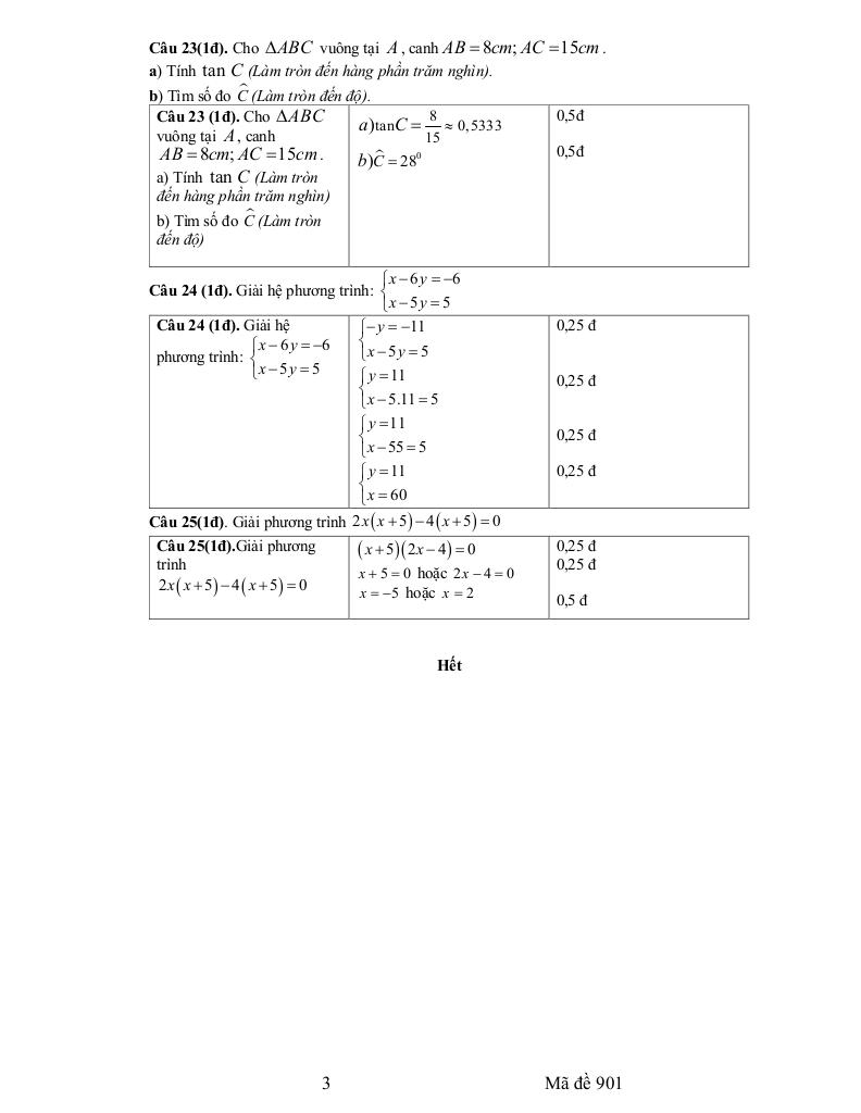 đề giữa kì 1 toán 9 năm 2025 – 2026 trường thcs&thpt vàm đình – cà mau 2