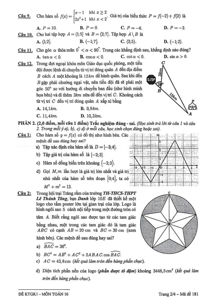 đề giữa kỳ 1 toán 10 năm 2025 – 2026 trường lê thánh tông – tp hcm 1